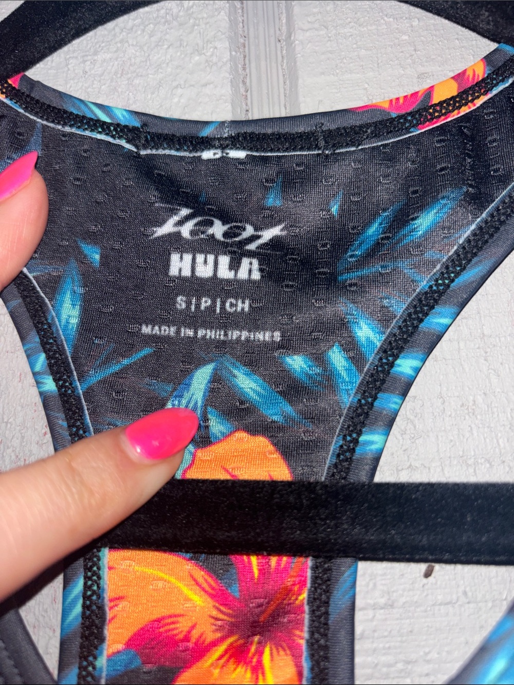 Zoot Women’s Black Swim One-Piece with Orange Floral Print - Picture 2 of 5